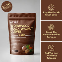 Wormwood Black Walnut Pumpkin Seed & Clove Softgels | Iron Deficiency