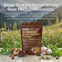 Wormwood Black Walnut Pumpkin Seed & Clove Softgels | Iron Deficiency