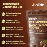 Wormwood Black Walnut Pumpkin Seed & Clove Softgels | Iron Deficiency